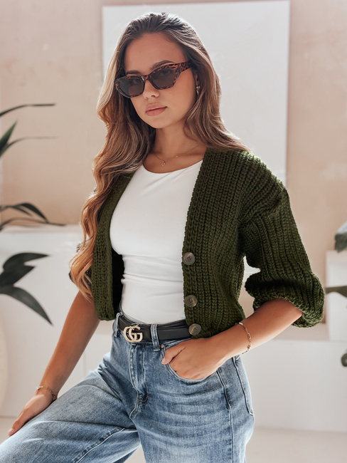 Sweter damski NUTI zielony Dstreet MY1672