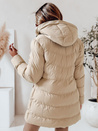 Kurtka damska zimowa z kapturem GABRIELLE beżowa Dstreet TY4365