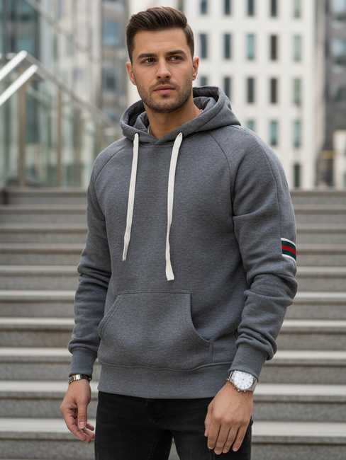 Bluza męska z kapturem szara Dstreet BX5942