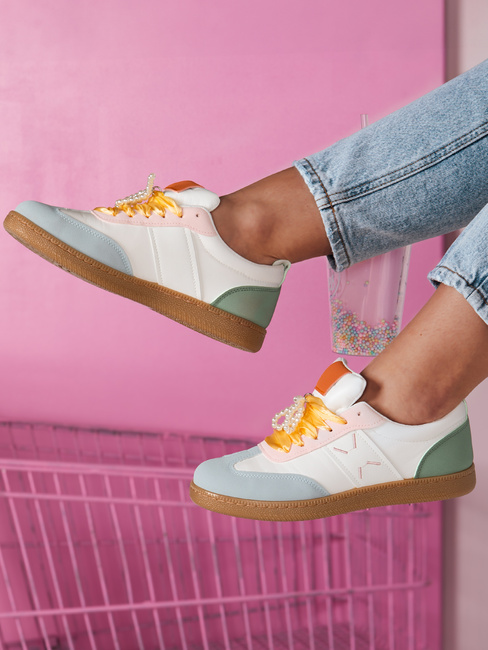 Sportowe sneakersy damskie PEARLSTEP wielokolorowe Dstreet ZY0682
