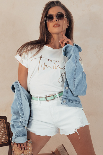 Spodenki damskie jeansowe FRESH LOOK białe Dstreet SY0369