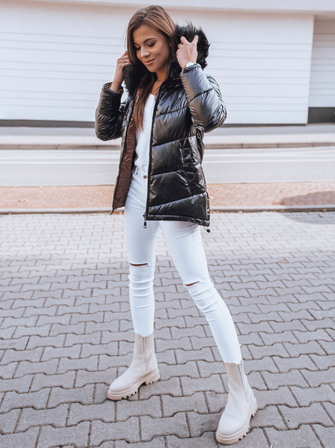 Kurtka zimowa damska pikowana PAGET czarna Dstreet TY2401