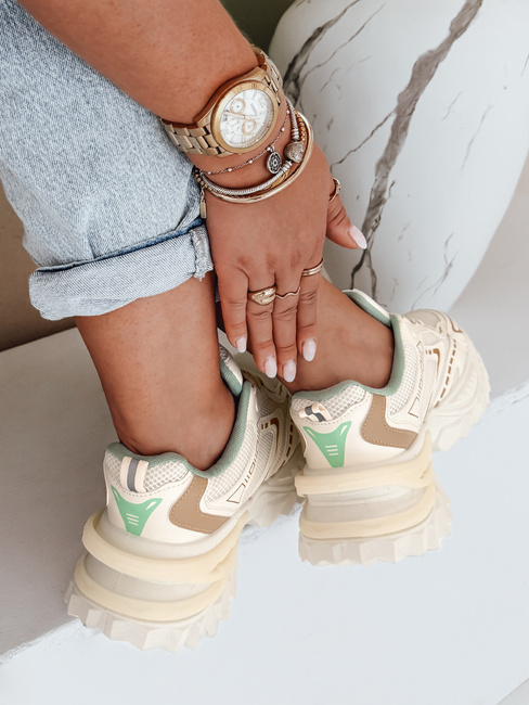 Sportowe sneakersy damskie beżowe Dstreet ZY1008