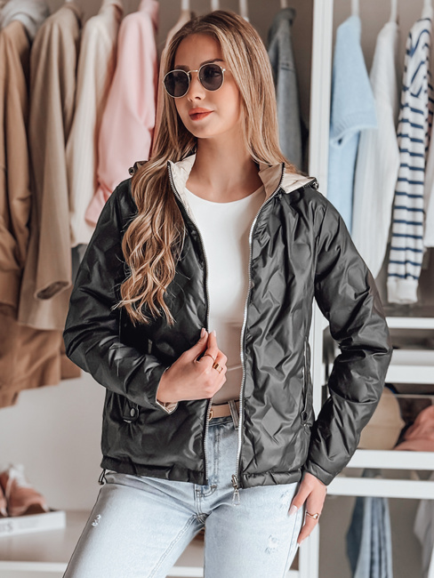 Kurtka przejściowa damska dwustronna SYLVIAN czarna Dstreet TY4861