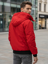 Kurtka męska zimowa z kapturem czerwona Dstreet TX4983