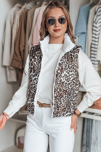 Krótka kamizelka damska dwustronna CHIPUFF biała Dstreet TY4821