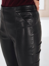 Legginsy damskie skórzane GALACTIC GAZE czarne Dstreet UY1566