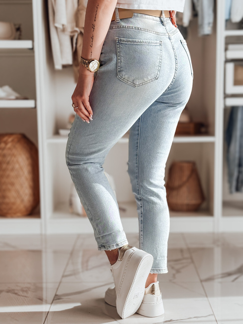 Spodnie damskie jeansowe mom fit DEMILOVE niebieskie Dstreet UY2502