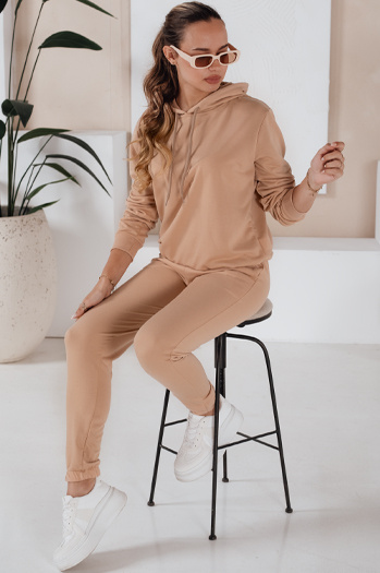 Komplet damski dresowy MIGEL ciemnobeżowy Dstreet AY0805