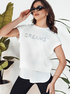 T-shirt damski DREAMY ecru Dstreet RY2521_1