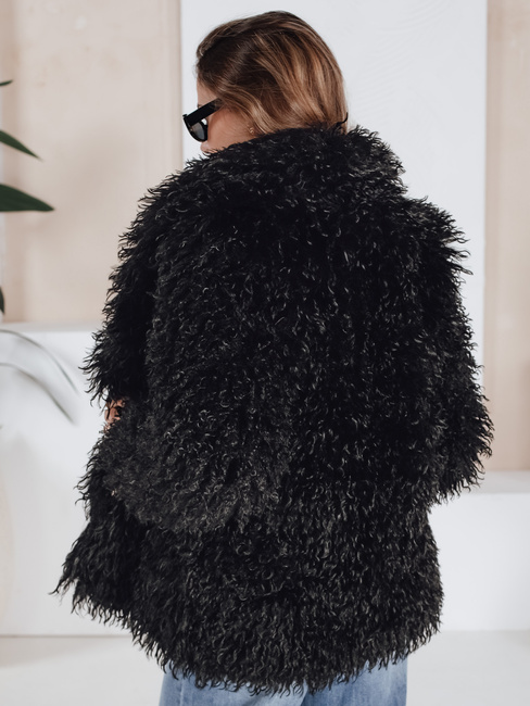 Kurtka zimowa damska futrzana czarna Dstreet TY5165