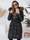 Kurtka zimowa damska pikowana z futerkiem STYLEBELLA czarna Dstreet TY5010