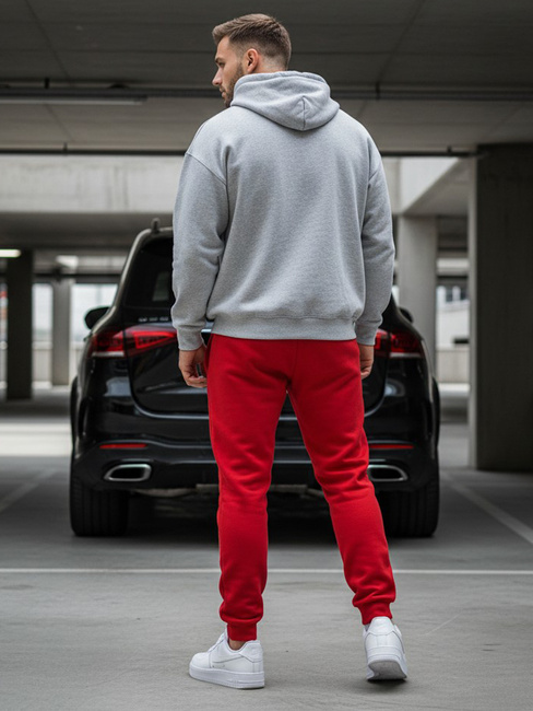 Spodnie męskie dresowe czerwone Dstreet UX2711