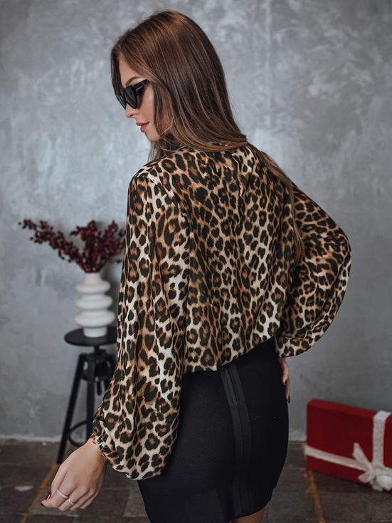 Bluzka damska oversize LEOPARDY w panterkę Dstreet RY2708