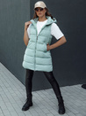 Kamizelka damska pikowana z kapturem BRITA miętowa Dstreet TY4511