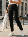 Jeansy damskie mom fit z wysokim stanem czarne Dstreet UY2876
