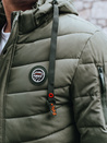 Kurtka męska zimowa pikowana z kapturem zielona Dstreet TX5058