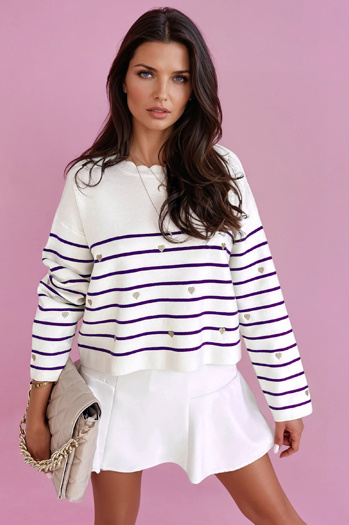 Sweter damski VELORIA fioletowy Dstreet MY2029