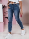 Spodnie damskie jeansowe slim fit średni stan FLEXI granatowe Dstreet UY2389_1