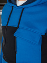Bluza męska z kapturem niebieska Dstreet BX5912