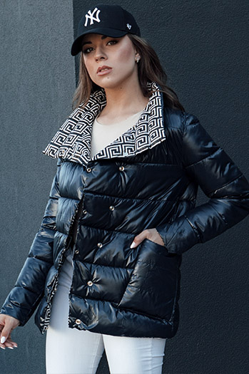 Kurtka przejściowa damska pikowana DELSY granatowa Dstreet TY4465