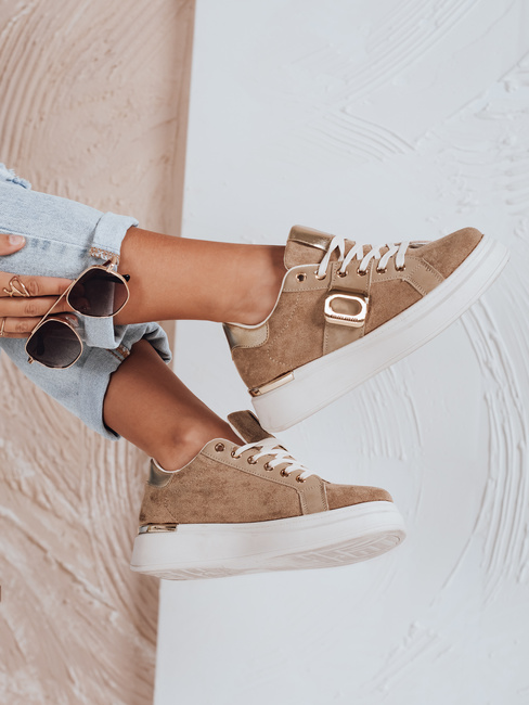Trampki damskie beżowe Dstreet ZY1067