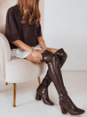 Kozaki damskie za kolano brązowe Dstreet ZY1246