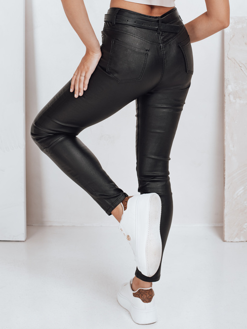 Jeansy damskie woskowane skinny czarne Dstreet UY2750