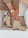 Botki damskie LORNE beżowe Dstreet ZY0433