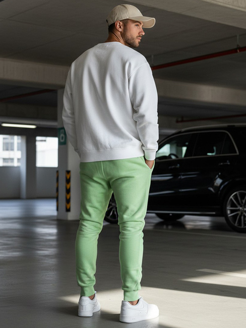Spodnie męskie dresowe jasnozielone Dstreet UX3451