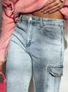 Spodnie damskie ARGORAVE cargo baggy jeansowe niebieskie Dstreet UY2226