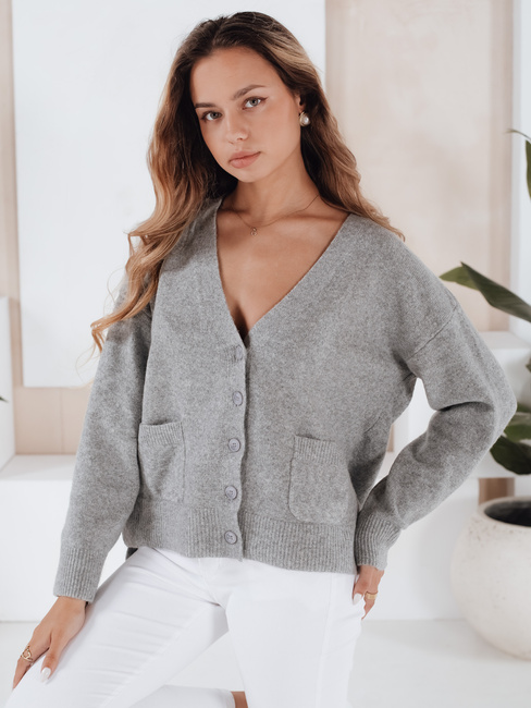 Damski kardigan SORELIE szary Dstreet MY2509