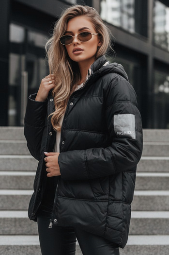 Kurtka pikowana damska HIMES czarna Dstreet TY4245