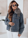 Kurtka damska FURDENIM jeansowa z futerkiem jasnoniebieska Dstreet TY4755