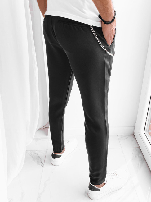 Spodnie męskie casual czarne Dstreet UX4002