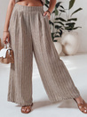 Spodnie damskie wide leg w paski MODERESS brązowe Dstreet UY2695