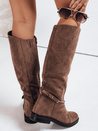 Kozaki damskie zamszowe brązowe Dstreet ZY1204