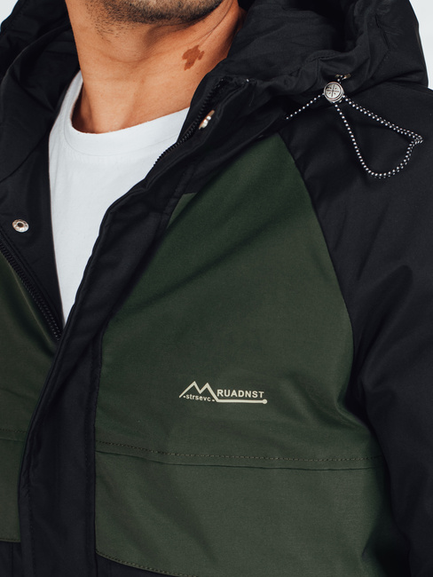 Kurtka męska zimowa z kapturem zielona Dstreet TX5040