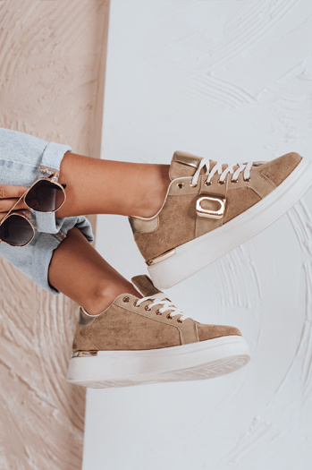 Trampki damskie beżowe Dstreet ZY1067