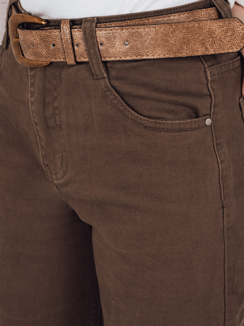 Jeansy damskie wide leg brązowe Dstreet UY2845