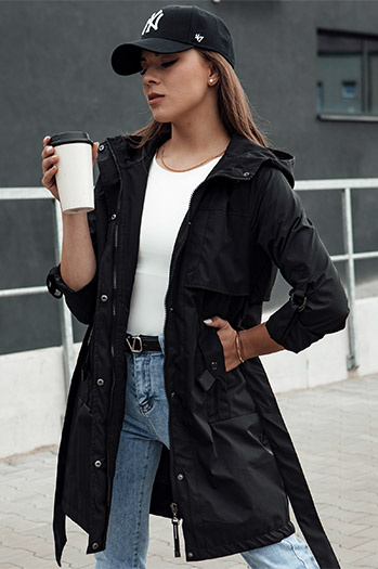 Kurtka przejściowa damska parka MODERNS czarna Dstreet TY4390