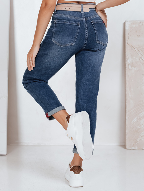 Jeansy damskie mom fit niebieskie Dstreet UY2773