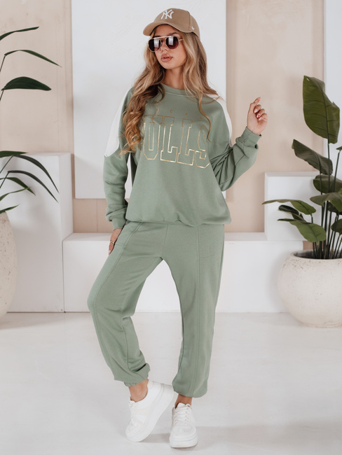 Komplet dresowy damski BULLS jasnozielony Dstreet AY0899