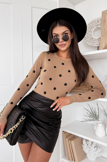 Sweter damski ATHENA kamelowy Dstreet MY2053