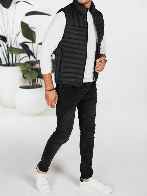 Kamizelka męska pikowana czarna Dstreet TX5084