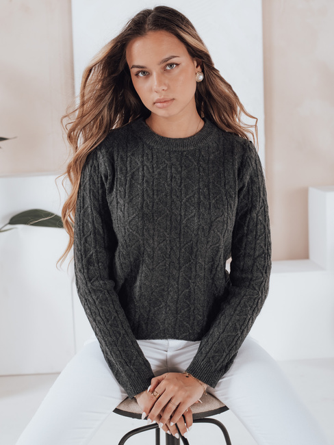 Damski sweter BRAVINA ciemnoszary Dstreet MY2526