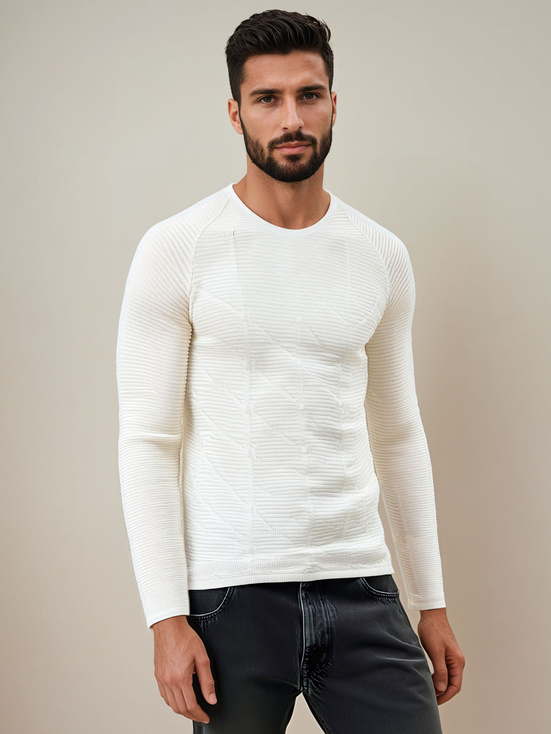 Sweter męski ecru WX2301