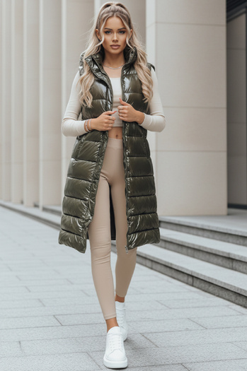 Kamizelka pikowana damska GANTINI zielona Dstreet TY3747