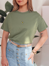 T-shirt damski FLORTA ciemnozielony Dstreet RY2556_3