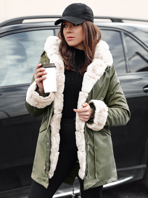 Kurtka zimowa damska parka ARCTIC zielona Dstreet TY4782